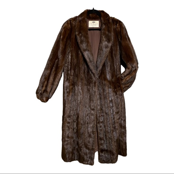 NWOT Luxurious Mahogany Full Length Mink Coat - Picture 6 of 11